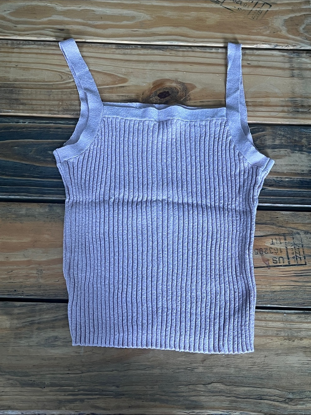 Ribbed Light Pink Tank Top - Women's Sleeveless Knit